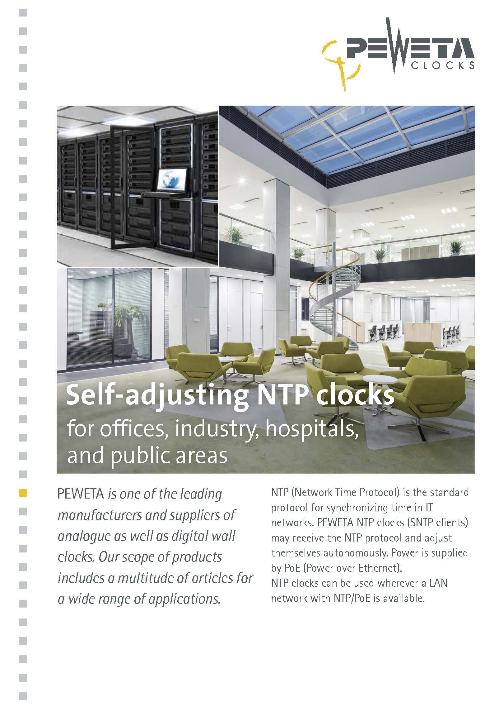 NTP clocks brochure