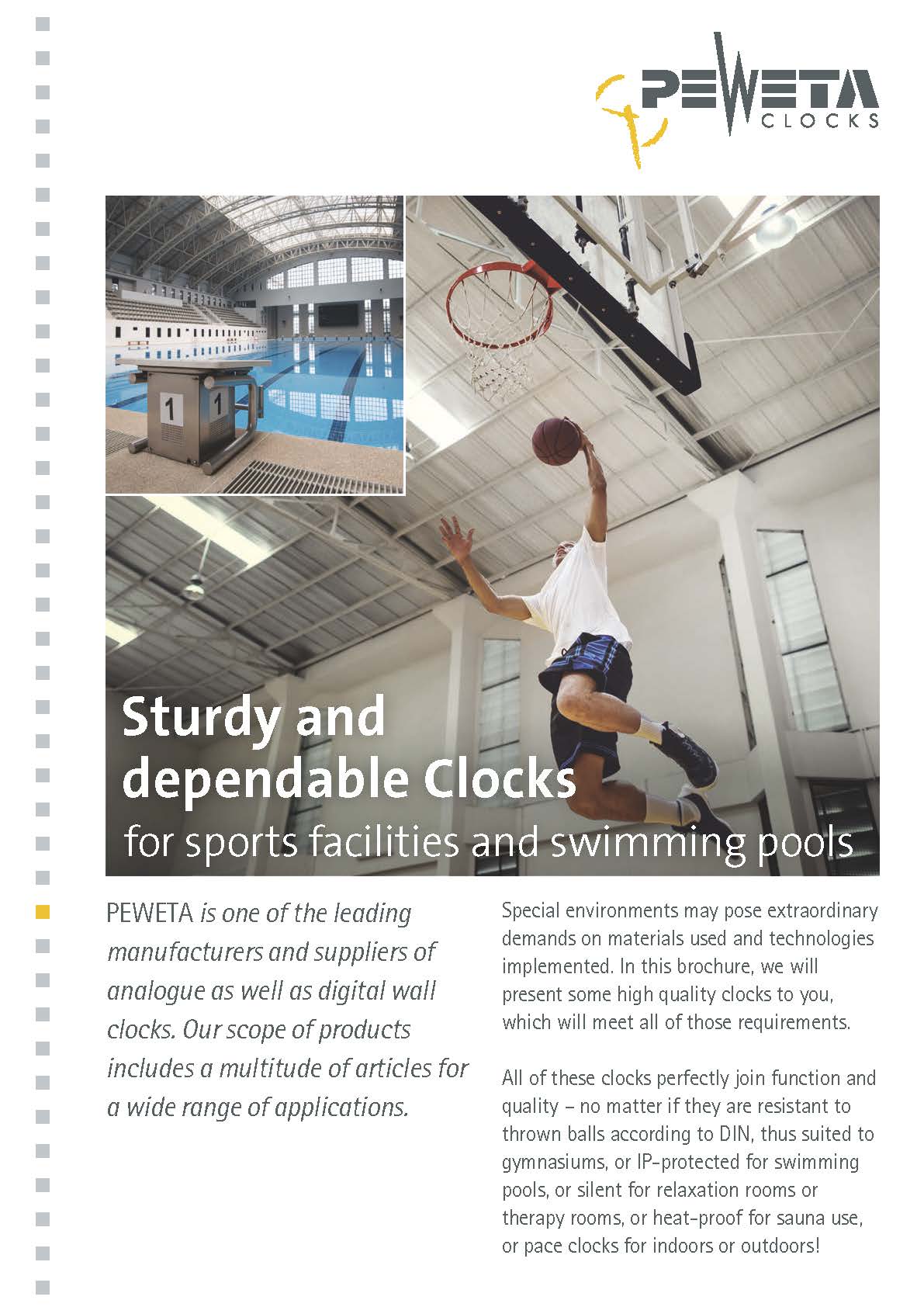 Sports and swimming clocks brochure